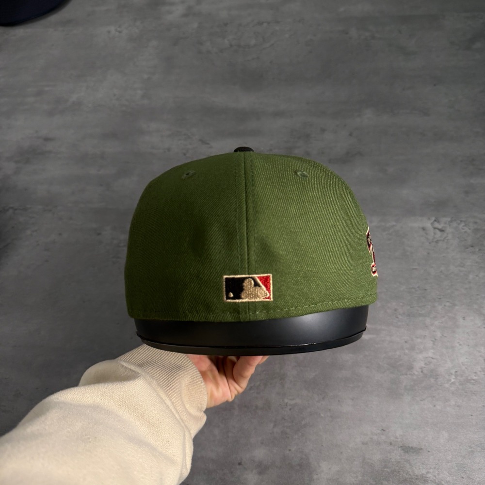 Hat Club New Era Boston Red Sox Fitted 6 7/8 Olive Green 1903 World Series Patch - Picture 5 of 7